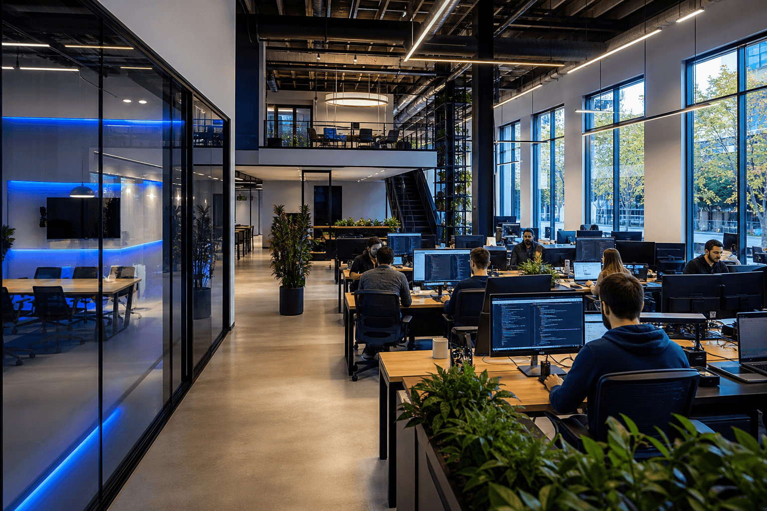 Cloudlinks ai modern office workspace
